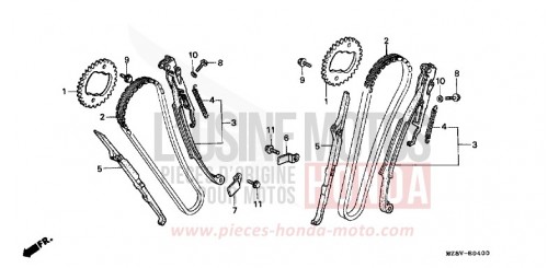 CHAINE A CAMES/TENDEUR VT600CV de 1997